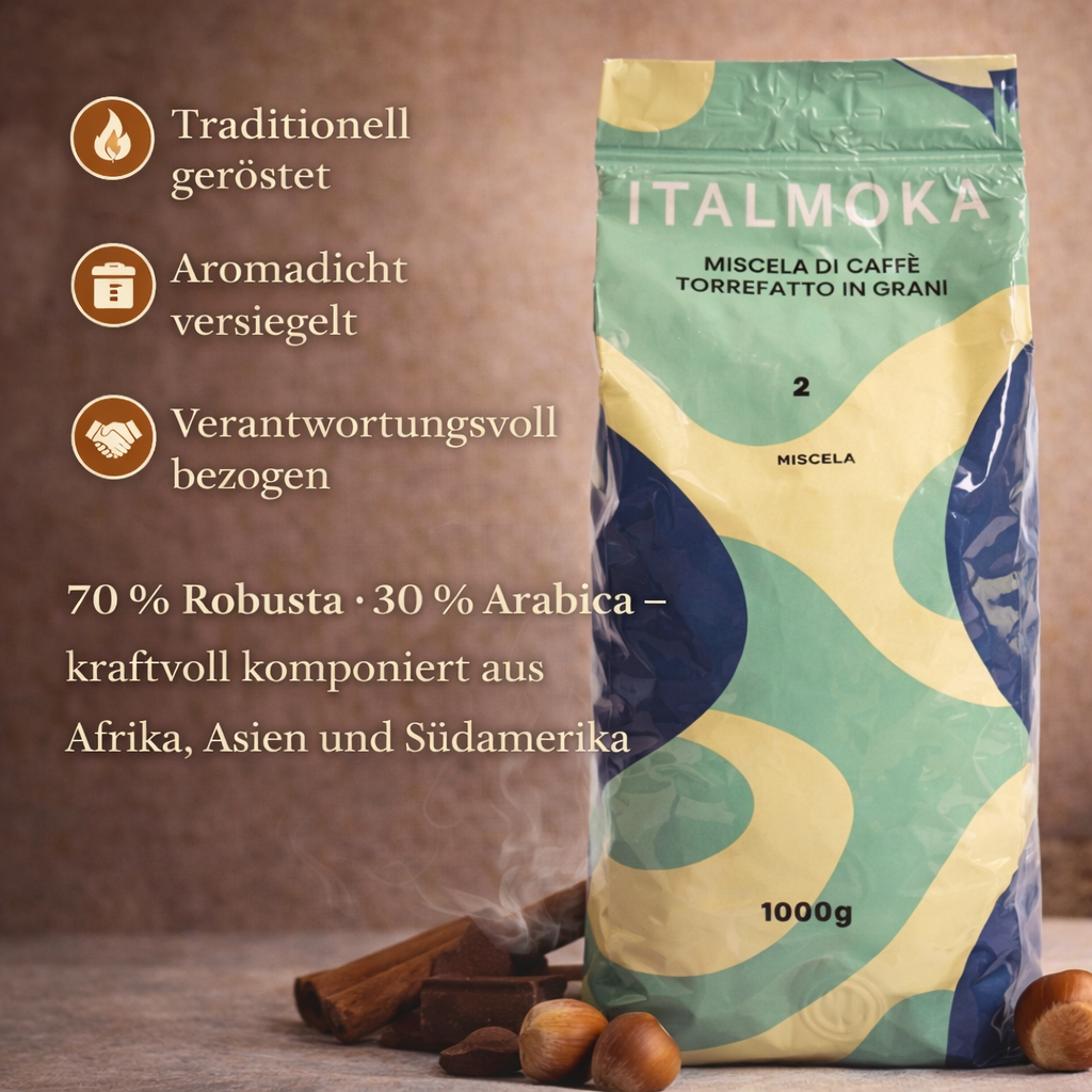 ITALMOKA 2 ESPRESSOBOHNEN