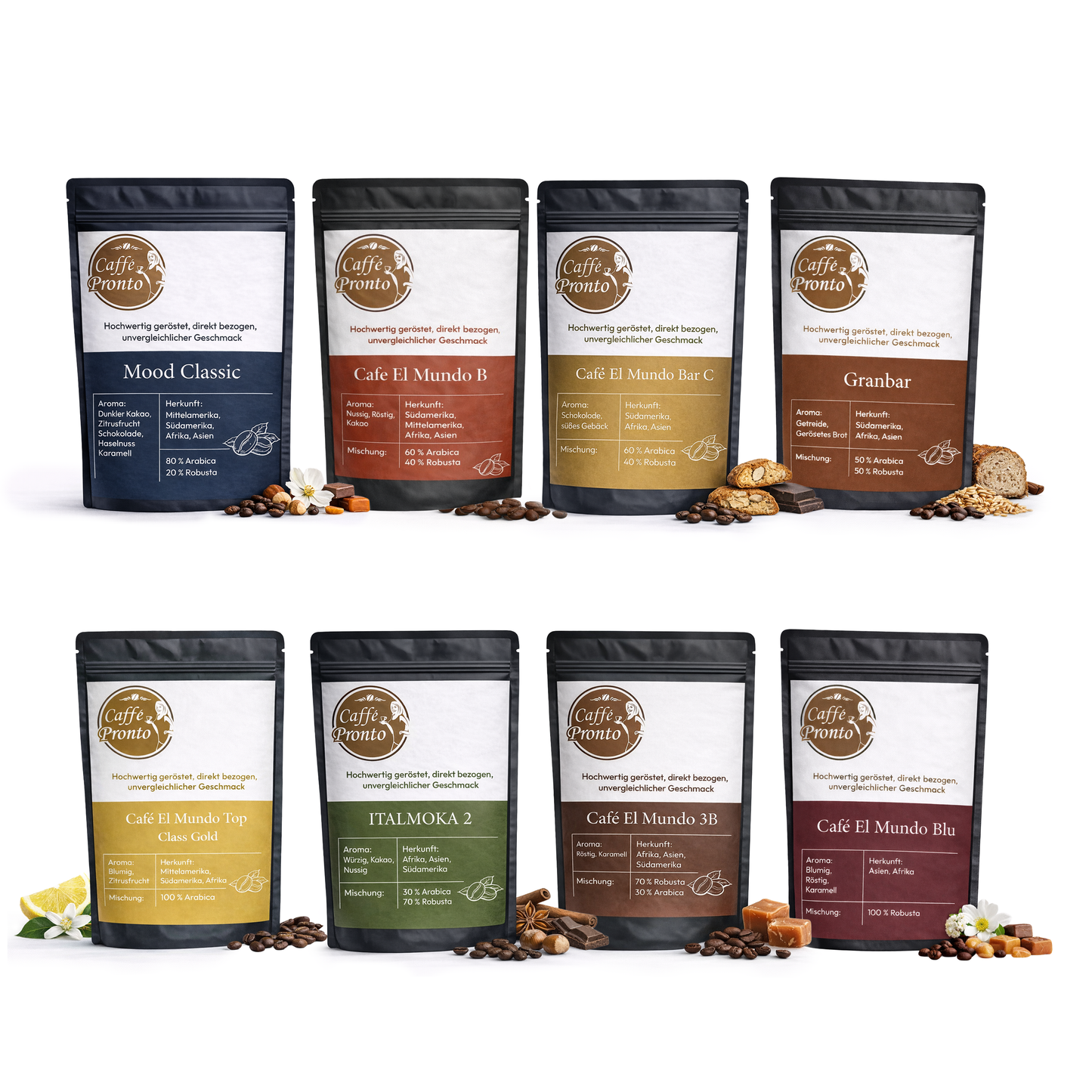 8 x250 g Espressobohnen Probierset