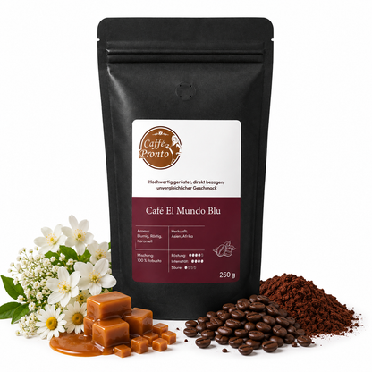 BLU- Kräftige Robusta trifft florale Finesse-Espresso Komposition