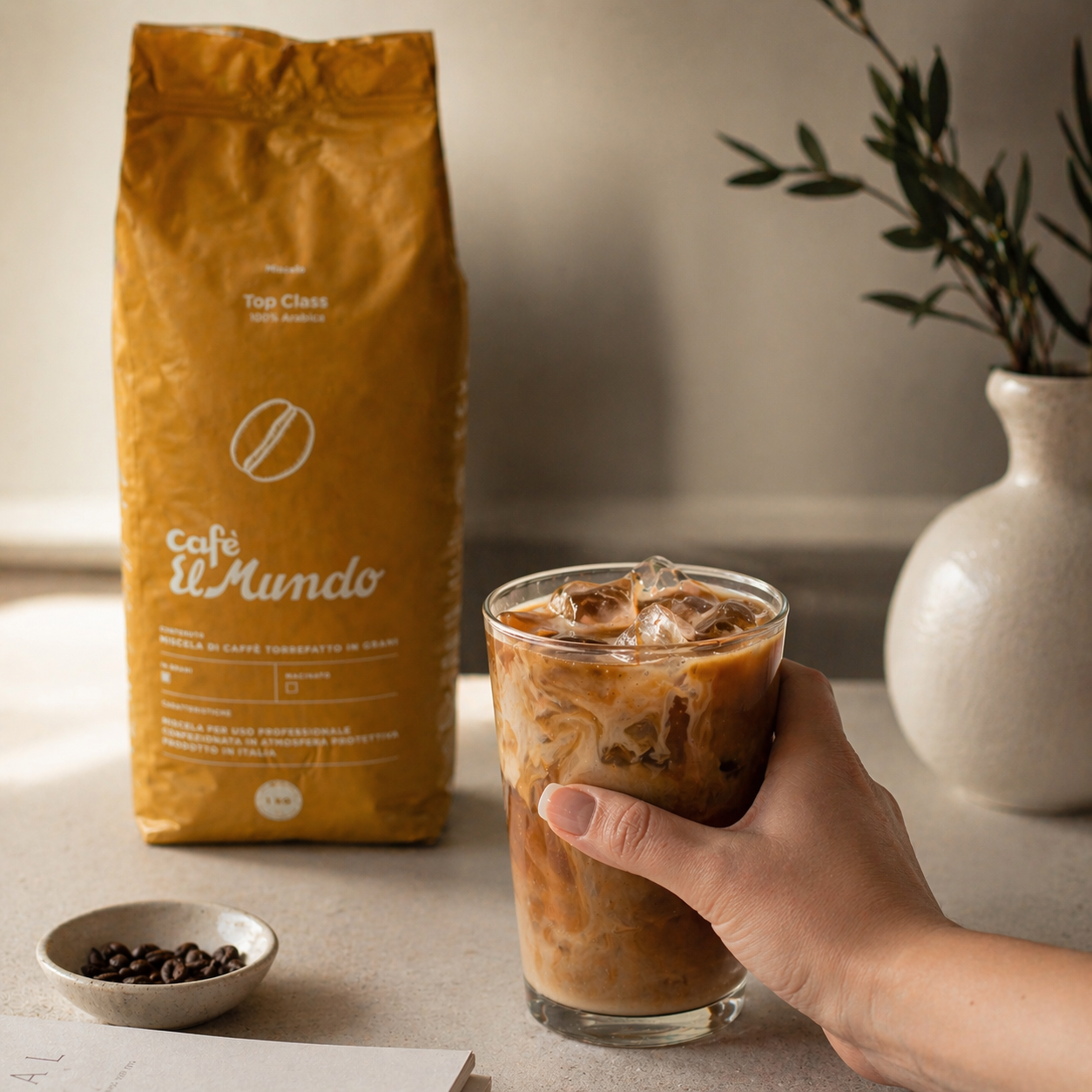 Café El Mundo Top Class Gold – Florale Frische mit eleganter Tiefe – 100% Arabica Espresso