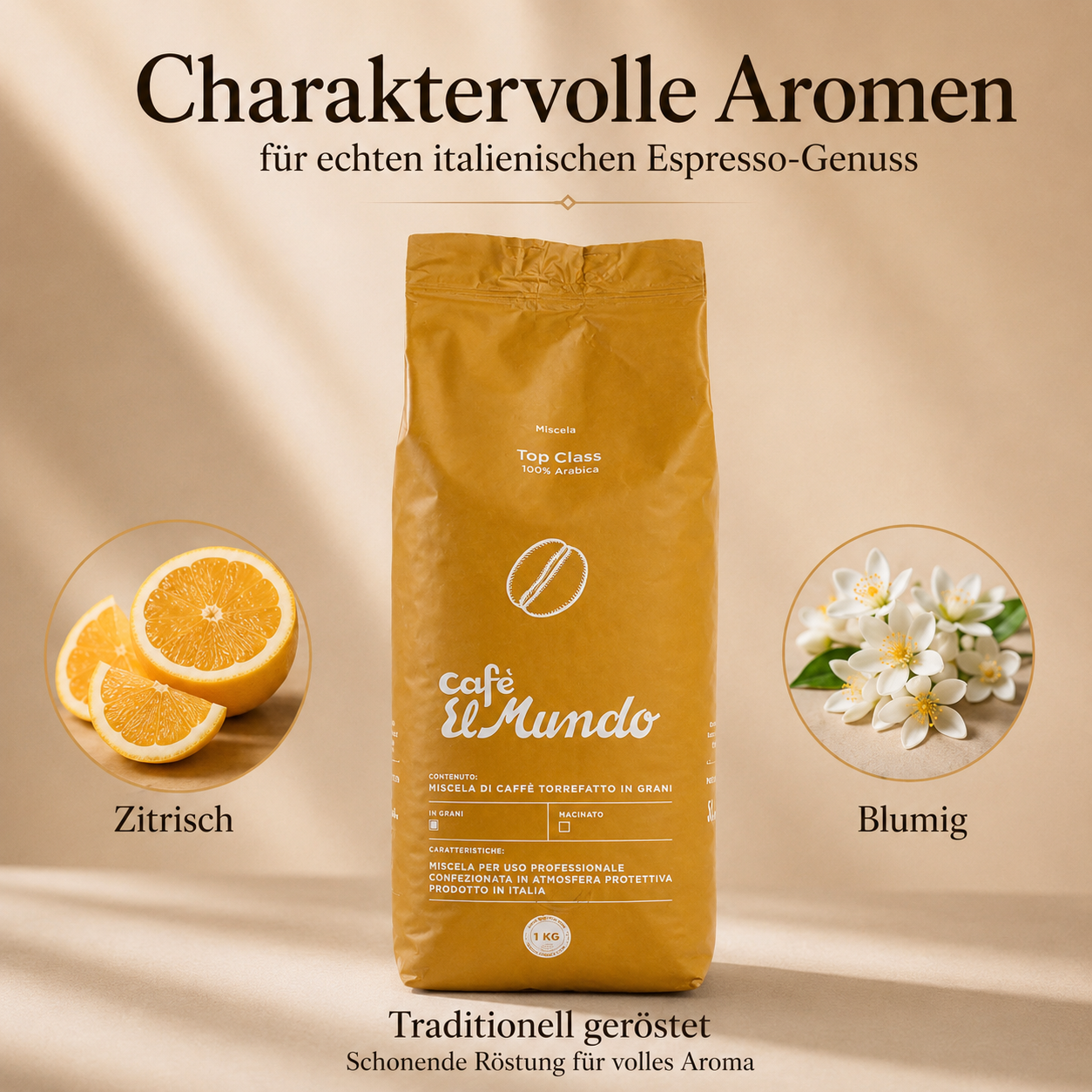Top Class Gold – Edler Hochgenuss für wahre Kenner– Espresso Komposition