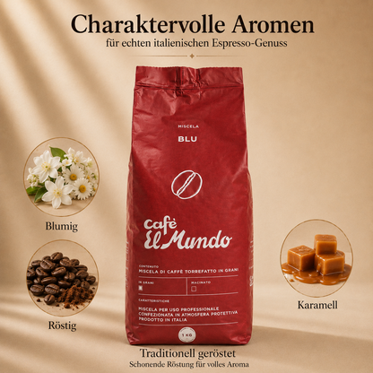 BLU- Kräftige Robusta trifft florale Finesse-Espresso Komposition