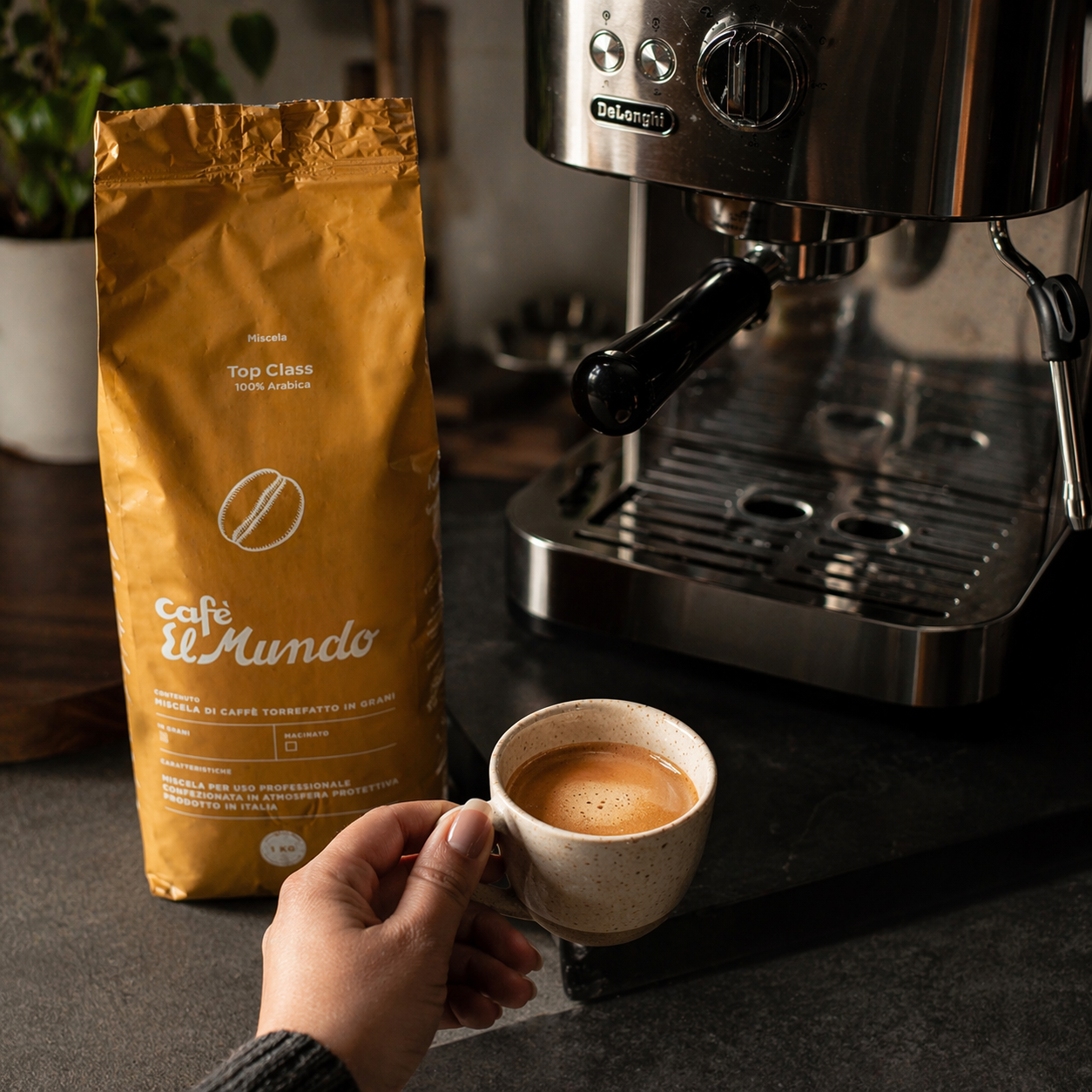 Café El Mundo Top Class Gold – Florale Frische mit eleganter Tiefe – 100% Arabica Espresso