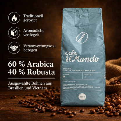 DECAFFEINATO – Vollmundiger Genuss ohne Koffein – Espresso Komposition