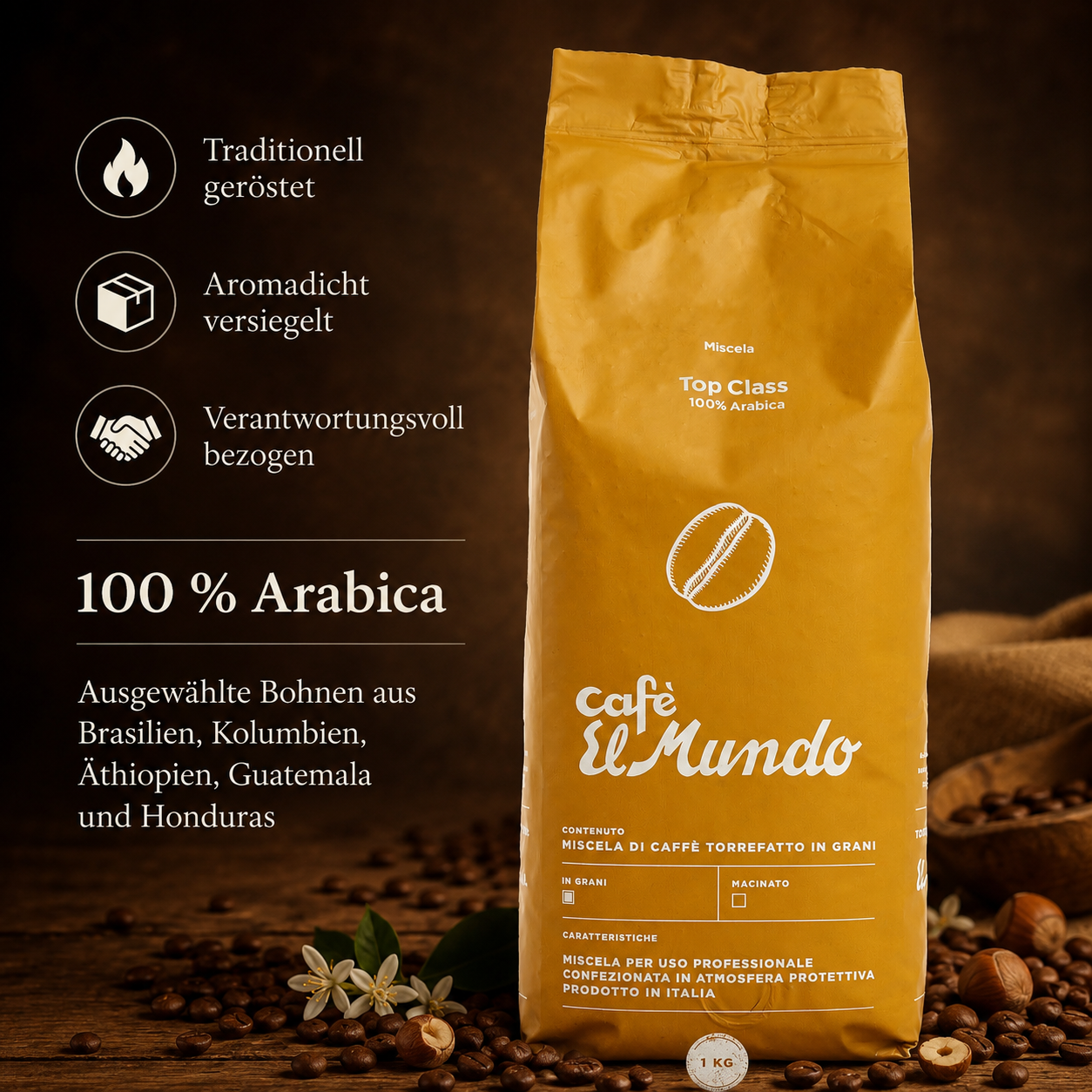 Top Class Gold – Edler Hochgenuss für wahre Kenner– Espresso Komposition